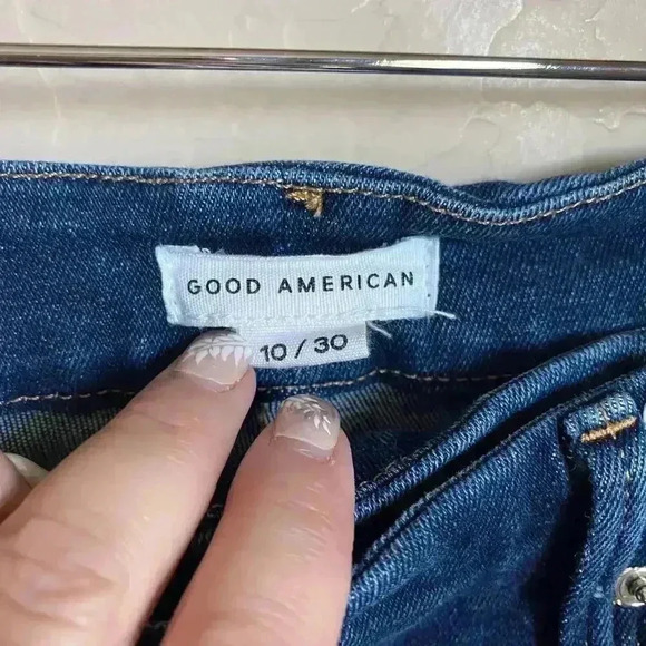 Good American Good Legs Crossover High Waist Ankle Skinny Jeans - Picture 8 of 15